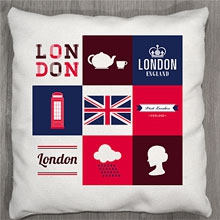 Подушки с принтом Лондон